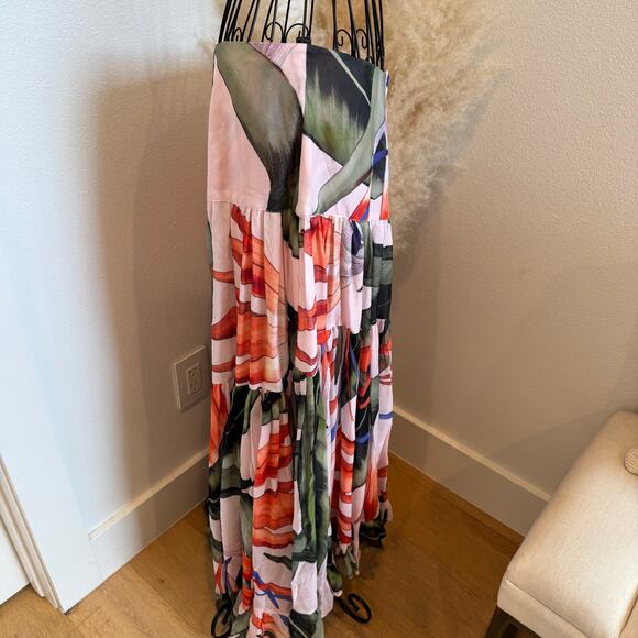 Alexandra Miro Penelope Beach Chiffon Maxi Skirt- Bird of Paradise NEW Medium - Picture 2 of 12